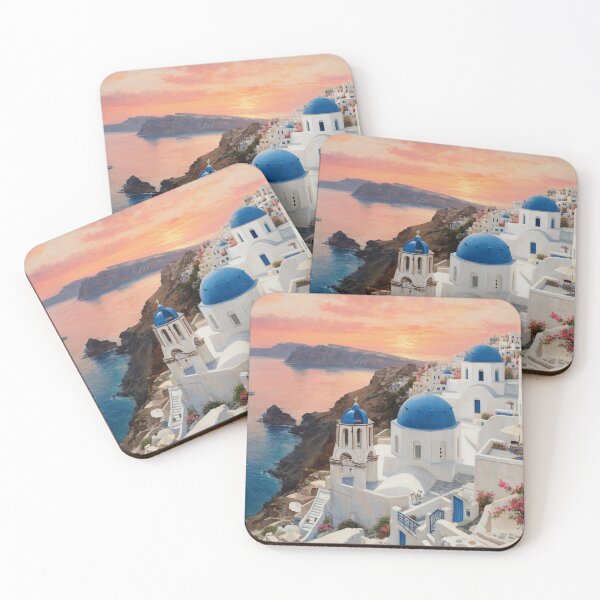 Item preview, Greek Island Coastal Village designed and sold by ZYVARENNE.