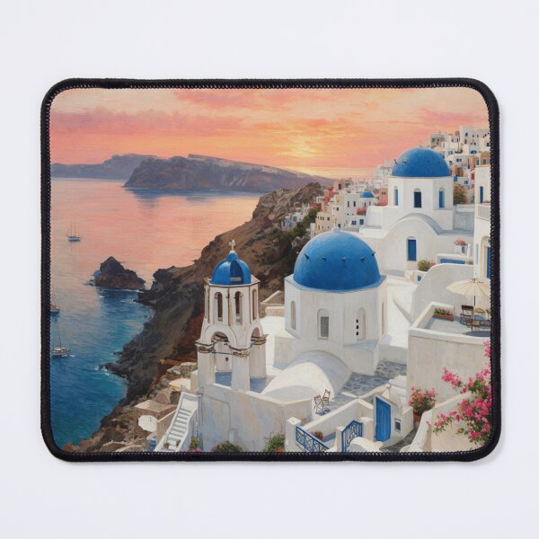 Item preview, Greek Island Coastal Village designed and sold by ZYVARENNE.
