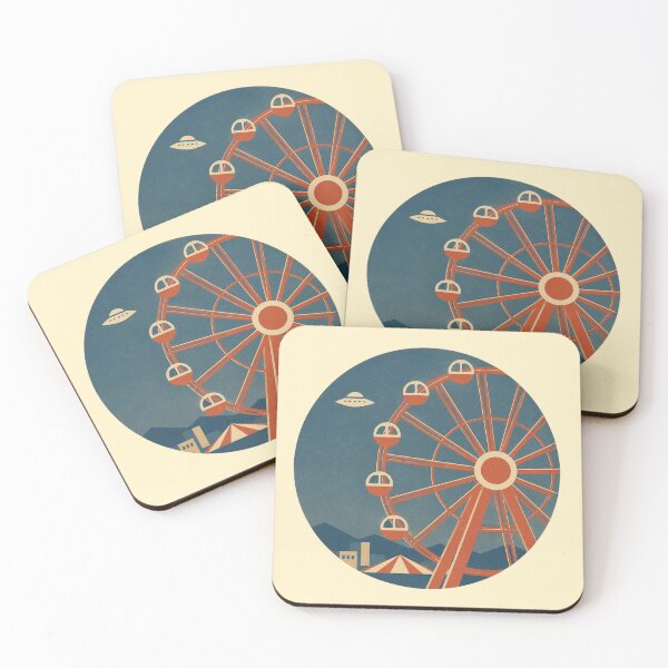 Item preview, Retro UFO – Night Ferris Wheel designed and sold by mellow-koko.