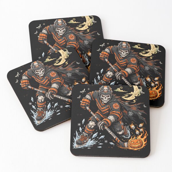 Item preview, Skeleton Hockey Halloween-3 designed and sold by JordonWeissnat.