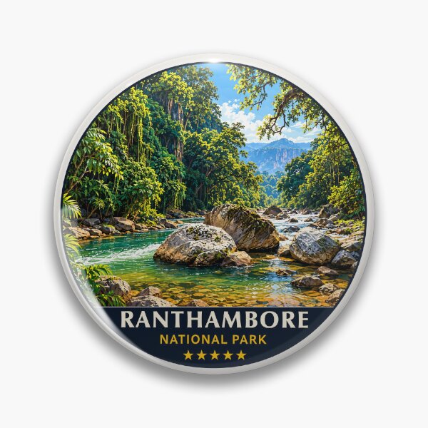 Item preview, Ranthambore National Park India – Vintage Tiger Safari Adventure designed and sold by Gideon Emmerich.