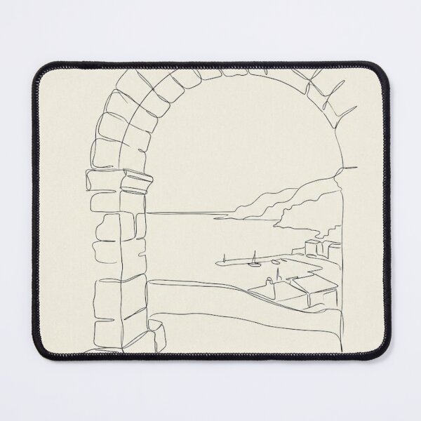 Item preview, Harbor Archway | Minimalist Mediterranean Line Art Print designed and sold by Zaramodo.