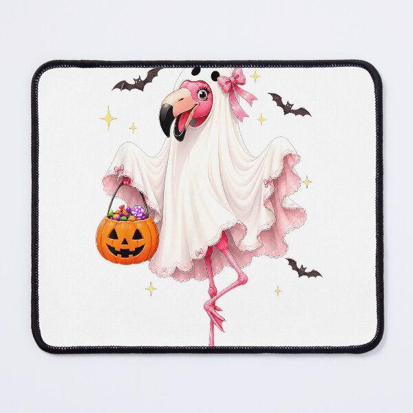 Item preview, Cute Trick or Treat Ghost Halloween Flamingo T-Shirt designed and sold by Alan Cruz.