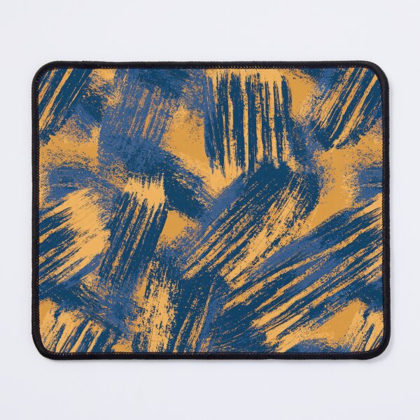 Item preview, Abstract Blue and Golden Orange Brush Stroke Pattern designed and sold by Snifferius.