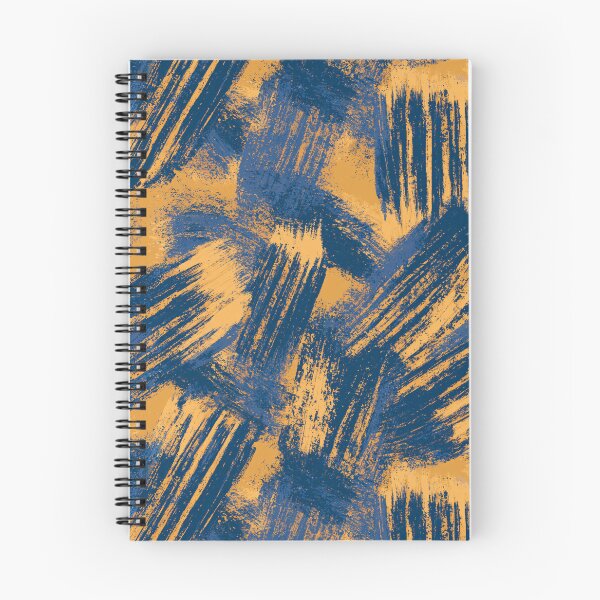 Item preview, Abstract Blue and Golden Orange Brush Stroke Pattern designed and sold by Snifferius.