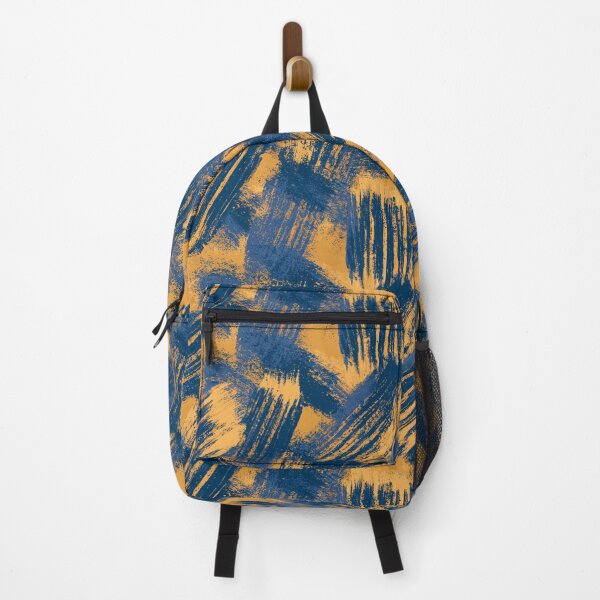 Item preview, Abstract Blue and Golden Orange Brush Stroke Pattern designed and sold by Snifferius.