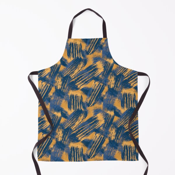 Item preview, Abstract Blue and Golden Orange Brush Stroke Pattern designed and sold by Snifferius.