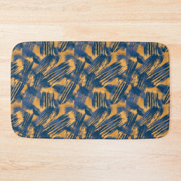 Item preview, Abstract Blue and Golden Orange Brush Stroke Pattern designed and sold by Snifferius.