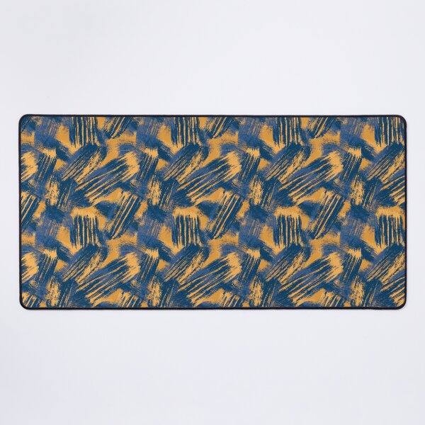 Item preview, Abstract Blue and Golden Orange Brush Stroke Pattern designed and sold by Snifferius.