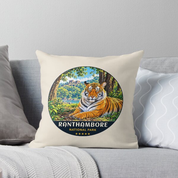Item preview, Ranthambore National Park India – Vintage Tiger Safari Adventure designed and sold by Gideon Emmerich.