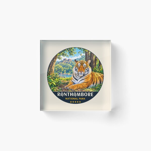 Item preview, Ranthambore National Park India – Vintage Tiger Safari Adventure designed and sold by Gideon Emmerich.