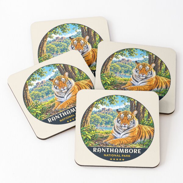 Item preview, Ranthambore National Park India – Vintage Tiger Safari Adventure designed and sold by Gideon Emmerich.