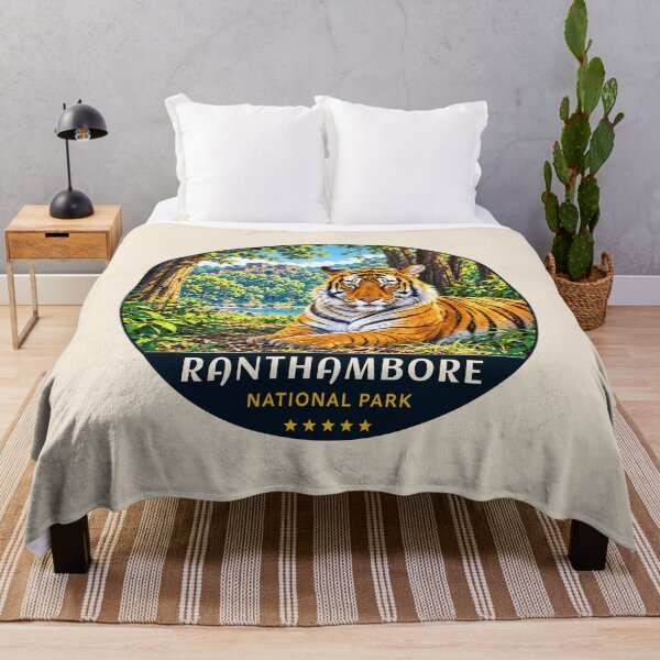 Item preview, Ranthambore National Park India – Vintage Tiger Safari Adventure designed and sold by Gideon Emmerich.