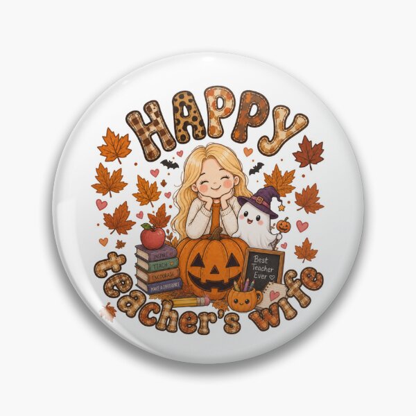 Item preview, Cute Fall Teacher Wife Spooky Season Academic Aesthetic designed and sold by TheChalkyFox.
