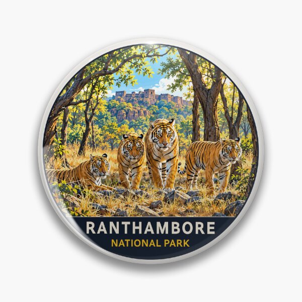 Item preview, Ranthambore National Park India – Vintage Tiger Safari Adventure designed and sold by Gideon Emmerich.
