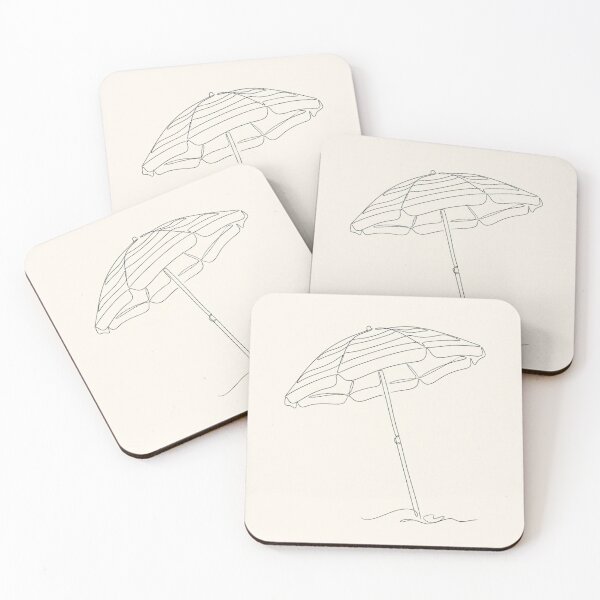 Item preview, Beach Umbrella | Minimalist Coastal Continuous Line Art designed and sold by Zaramodo.