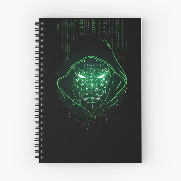 Item preview, Cyber Hacker Matrix Hooded Mask - Glowing Green Code Art designed and sold by Dakson Design - Fantasy Art.