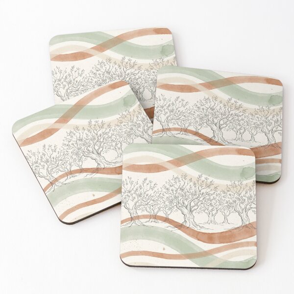 Item preview, Olive Grove Ribbon Bands | Sage Terracotta Mediterranean Art designed and sold by Zaramodo.