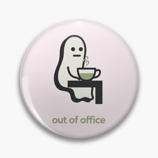 Item preview, Out of Office Ghost Cozy Tea Break Spooky Office Humor designed and sold by KungPowUnicorn.