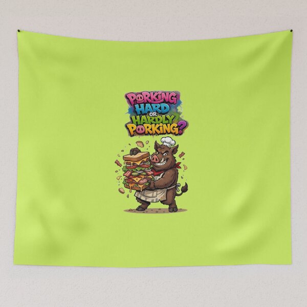 Item preview, Porking Hard Or Hardly Porking Funny Pig designed and sold by ZeroContextArt.