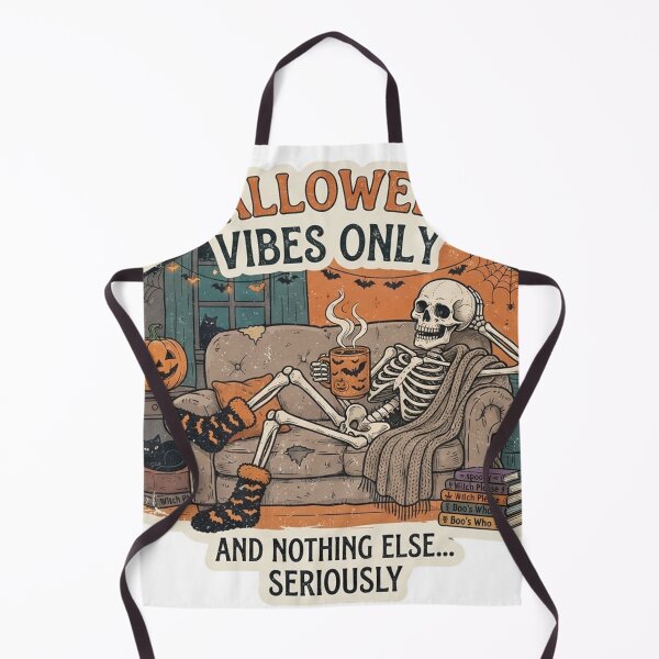 Item preview, "Halloween Vibes Only" Cozy Skeleton Coffin-Shaped Graphic Sticker Design designed and sold by CreativeNest Prints.
