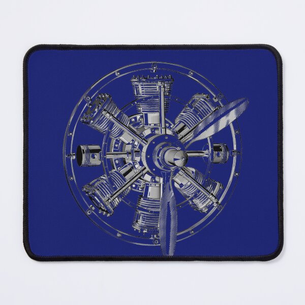 Item preview, Vintage Radial Engine Anatomy - Aviation Patent Sketch-white designed and sold by The Blueprint Archive.