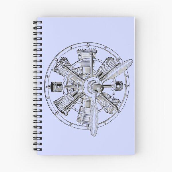 Item preview, Vintage Radial Engine Anatomy - Aviation Patent Sketch-white designed and sold by The Blueprint Archive.