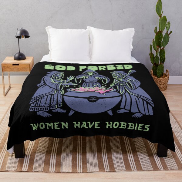 Item preview, God Retro Forbid Women Have Hobbies Witch Halloween Feminist Comfort Colors Crop  designed and sold by Taniyah Gomes.