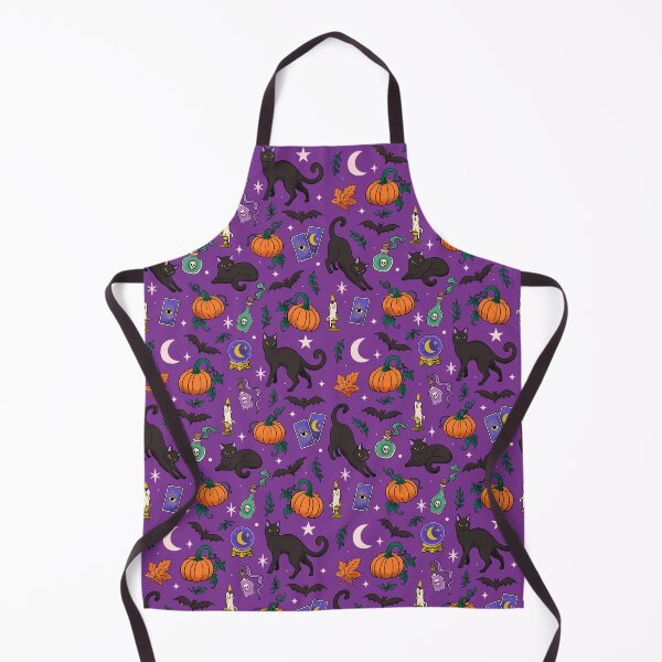 Item preview, Witchy Black Cat Halloween Pattern – Tarot, Moons and Pumpkins designed and sold by lydiadesign.