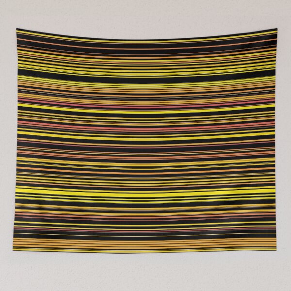 Item preview, Striped Pattern Yellow Red Orange Black designed and sold by ArtbyDebbieC.
