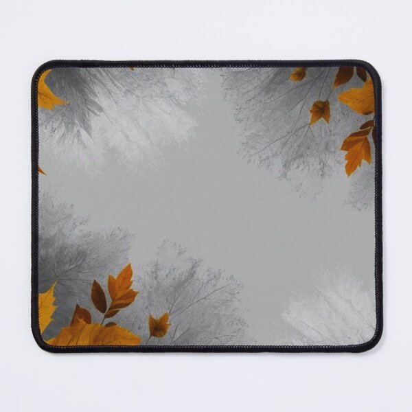 Item preview, Golden Autumn Leaves Frame — Black and White Forest Foliage Aesthetic designed and sold by LYAN-STORE.