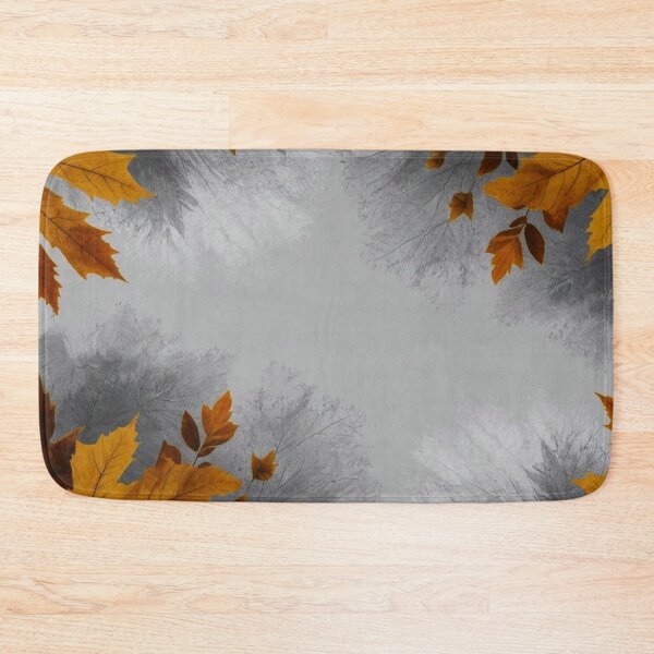 Item preview, Golden Autumn Leaves Frame — Black and White Forest Foliage Aesthetic designed and sold by LYAN-STORE.