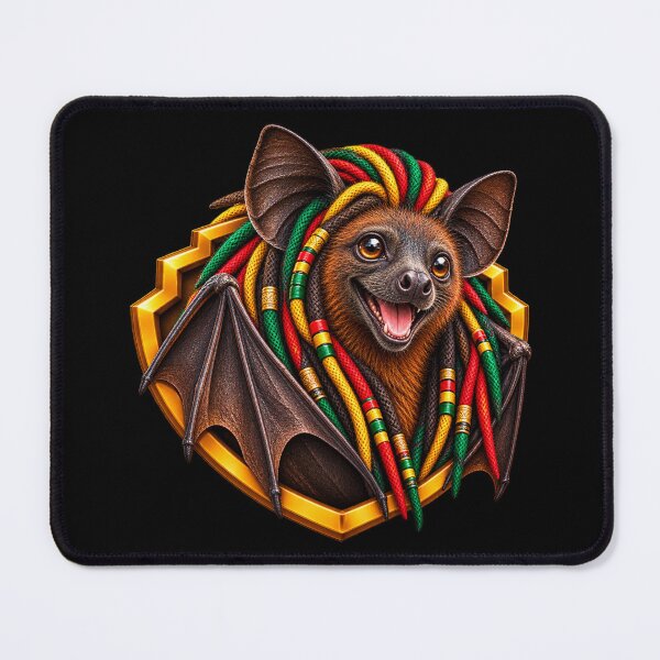 Item preview, Jamaican Fruit Bat Rasta Dreadlocks Reggae Art - PLUSHIWORLD designed and sold by PLUSHIWORLDtm.