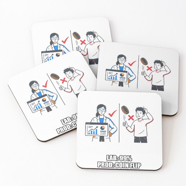 Item preview, ML Model Lab vs Prod Coin Flip Sticker designed and sold by YNAMREG.