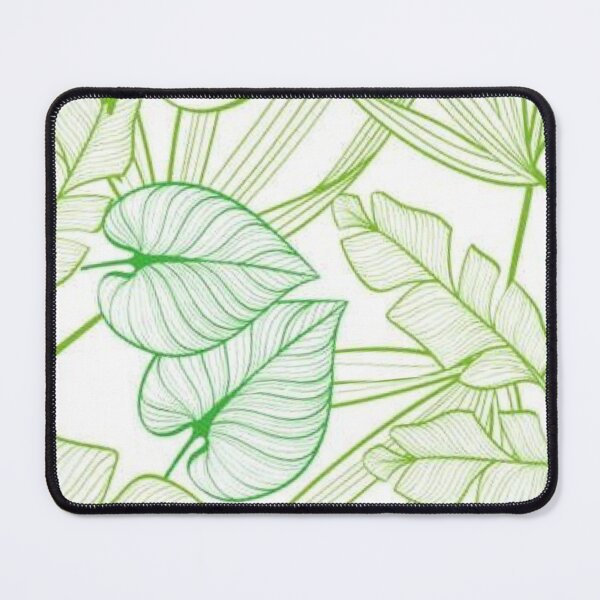 Item preview, Green Tropical Leaves Outline Seamless Pattern — Monstera Palm Line Art designed and sold by LYAN-STORE.