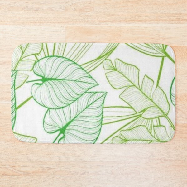 Item preview, Green Tropical Leaves Outline Seamless Pattern — Monstera Palm Line Art designed and sold by LYAN-STORE.