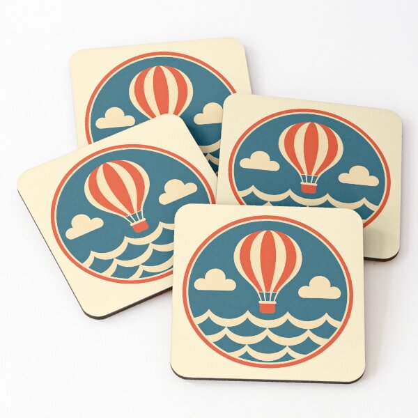 Item preview, Retro Hot Air Balloon – Ocean Journey designed and sold by mellow-koko.