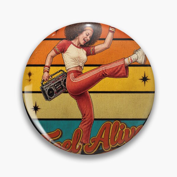 Item preview, Retro 70s Disco Dancer Boombox Feel Alive T-Shirt-1 designed and sold by JordonWeissnat.