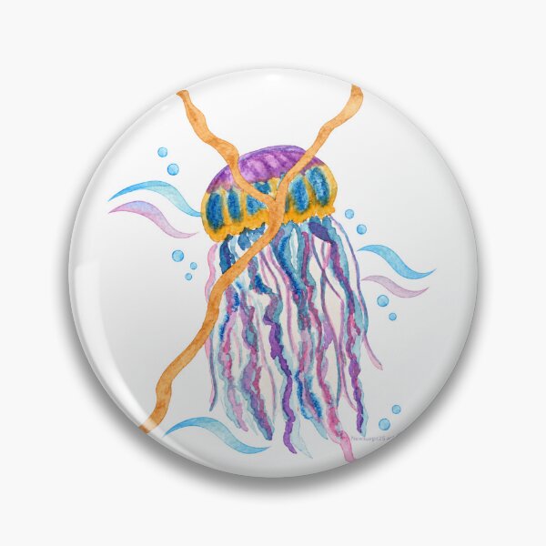 Item preview, Colourful Kintsugi Jellyfish – Oceanic Marine Life Art designed and sold by newsuept25.art.