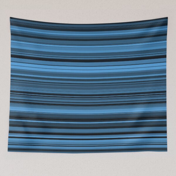 Item preview, Striped Pattern Blue Black designed and sold by ArtbyDebbieC.