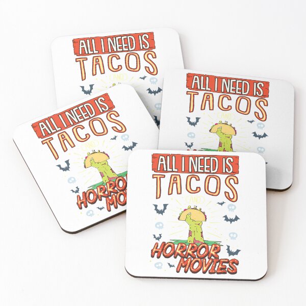 Item preview, All I Need Is Tacos And Horror  designed and sold by jazlee-nwallin.