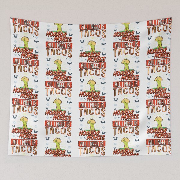 Item preview, All I Need Is Tacos And Horror  designed and sold by jazlee-nwallin.