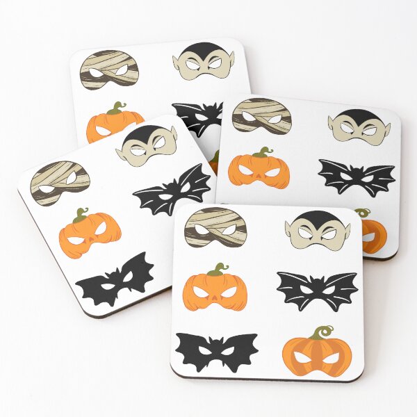 Item preview, Cute Halloween Masks Sticker Pack — Pumpkin Vampire Bat Mummy Masquerade designed and sold by LYAN-STORE.