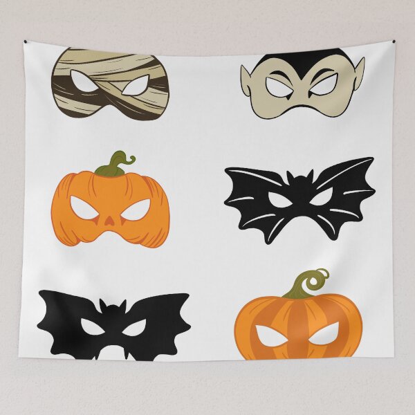 Item preview, Cute Halloween Masks Sticker Pack — Pumpkin Vampire Bat Mummy Masquerade designed and sold by LYAN-STORE.