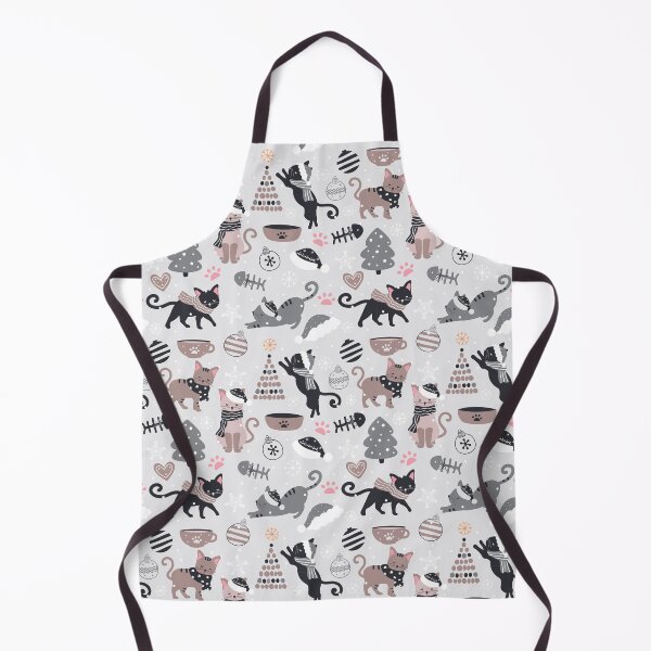 Item preview, Cute Winter Christmas Cat Pattern Pastel Art designed and sold by MerchPublic Studio.