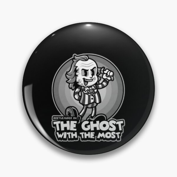 Item preview, Cartoon Spooky Ghost Striped Suit Circular Badge designed and sold by JasetParks.