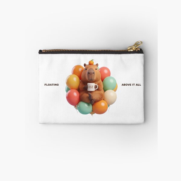 Item preview, Capybara Floating in Balloons with Coffee designed and sold by Grallanews.