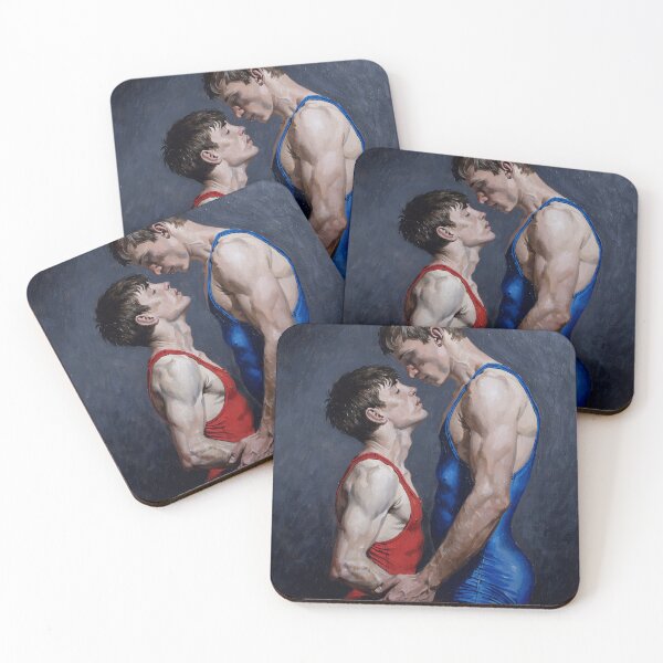 Item preview, Intimate Wrestlers – Classic Realism Art designed and sold by gayishdesign.