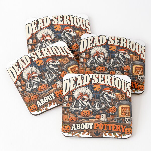 Item preview, Dead Serious About Pottery – Funny Halloween Dinosaur Potter Design designed and sold by zhivago1980.
