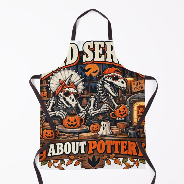 Item preview, Dead Serious About Pottery – Funny Halloween Dinosaur Potter Design designed and sold by zhivago1980.